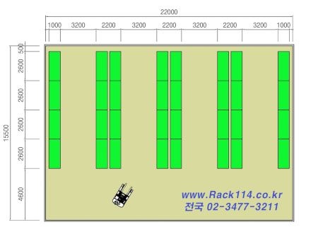 100평 창고내 랙 배치도 및 보관량 썸네일
