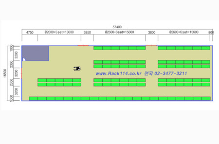 286 평 창고내 랙 배치도 및 보관량 썸네일