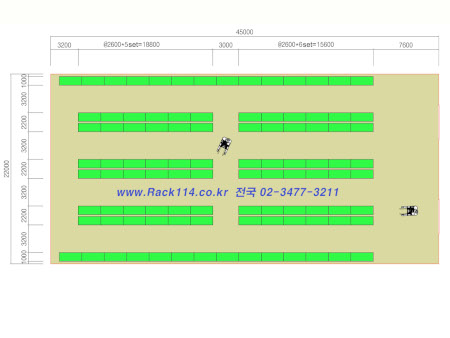300평 창고내 랙 배치도 및 보관량 썸네일