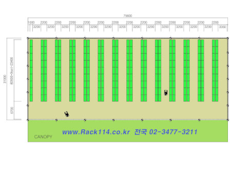 700평 창고내 랙 배치도 및 보관량 썸네일