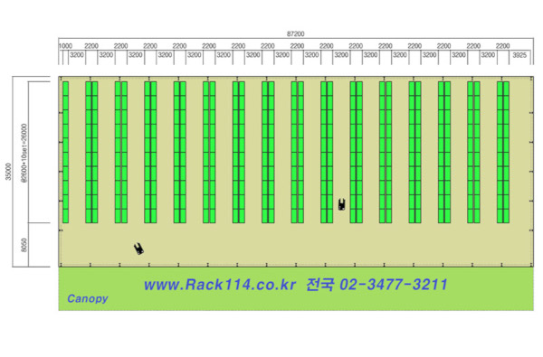 923 평 창고내 랙 배치도 및 보관량 썸네일